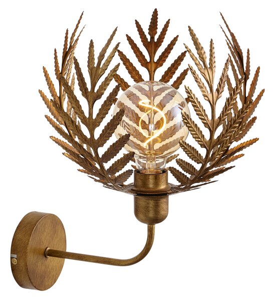 Lampă de perete vintage aurie 26,5 cm - Botanica