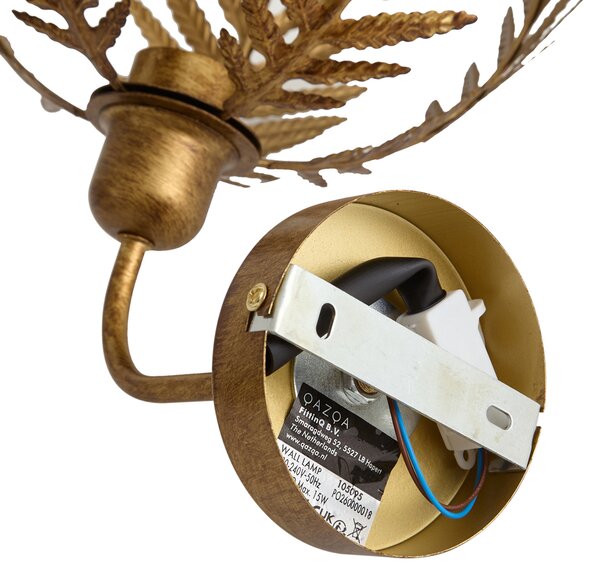 Lampă de perete vintage aurie 26,5 cm - Botanica