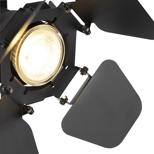 Spotlight industrial de studio negru GU10 cu clapete - Movie