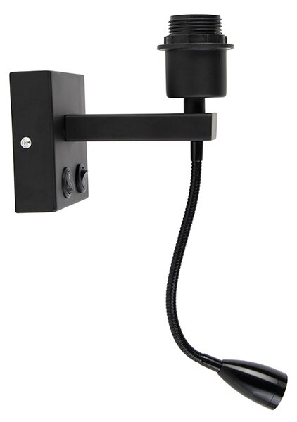 Lampa de perete moderna neagra cu brat flexibil - Brescia Combi