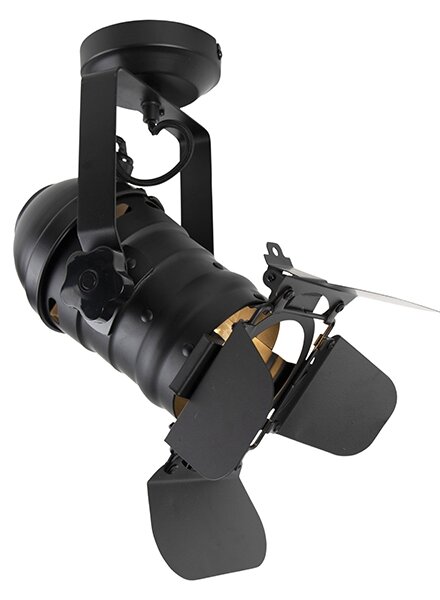 Spotlight industrial pentru studio negru, rotativ și înclinabil - Movie
