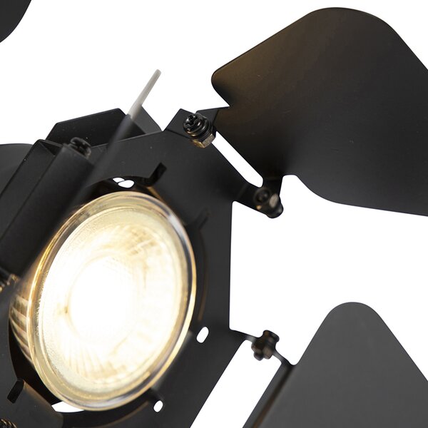 Spotlight industrial de studio negru GU10 cu clapete - Movie