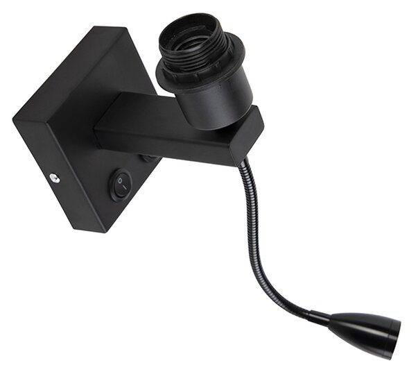 Lampa de perete moderna neagra cu brat flexibil - Brescia Combi