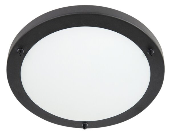 Lampa modernă de suprafață neagră 31cm IP44 - Yuma
