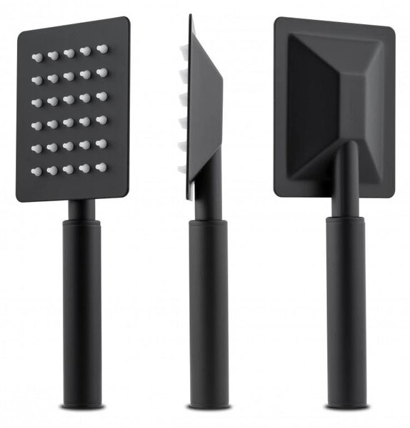 Erga Dual, set de duș ascuns cu cap de ploaie 30x30 cm, sistem de instalare i-BOX, negru mat, ERG-YKA-BP.DUAL30-BLK