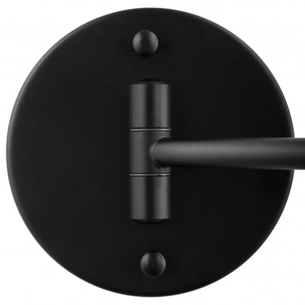 Erga Eda, oglinda de machiaj iluminata cu LED ø20 cm, negru mat, ERG-YKA-CH.EDA-BLK