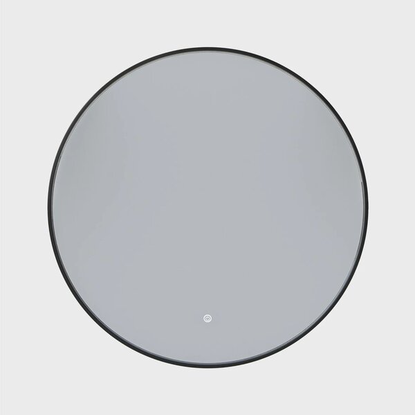 Erga Emma, ​​oglinda LED rotunda 80cm, cadru metalic negru, 1840 lm, 6500K, iluminare din spate, ERG-V01-201-8080-BK