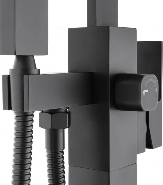 Erga Enzo, baterie pentru cadă de sine stătătoare h-1090, negru mat, ERG-YKA-BS.ENZO-BLK