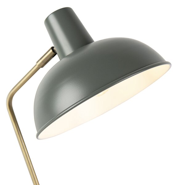 Lampă de masă retro verde cu bronz - Milou