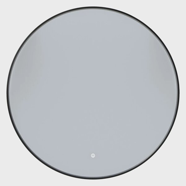 Erga Emma, ​​oglinda LED rotunda 90cm, cadru metalic negru, 2070 lm, 6500K, iluminare din spate, ERG-V01-201-9090-BK