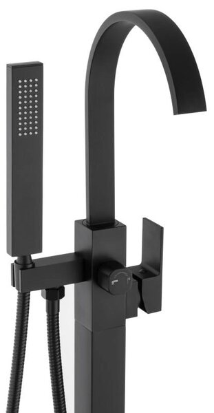 Erga Enzo, baterie pentru cadă de sine stătătoare h-1090, negru mat, ERG-YKA-BS.ENZO-BLK