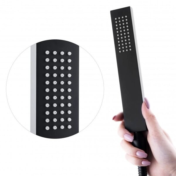Erga Enzo, baterie pentru cadă de sine stătătoare h-1090, negru mat, ERG-YKA-BS.ENZO-BLK