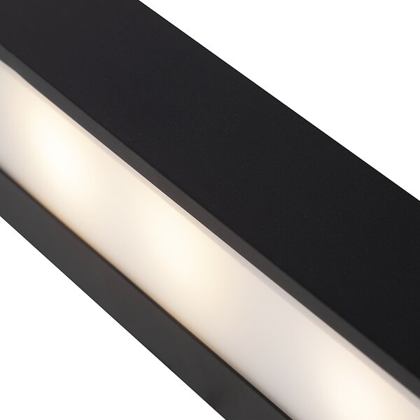 Lampa de perete de design dreptunghiulara neagra 35 cm - Houx