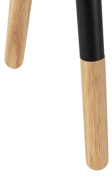 Set de lampă de masă și lampă de podea cu abajur negru - Pip