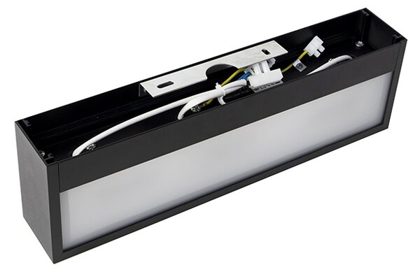 Lampa de perete de design dreptunghiulara neagra 35 cm - Houx