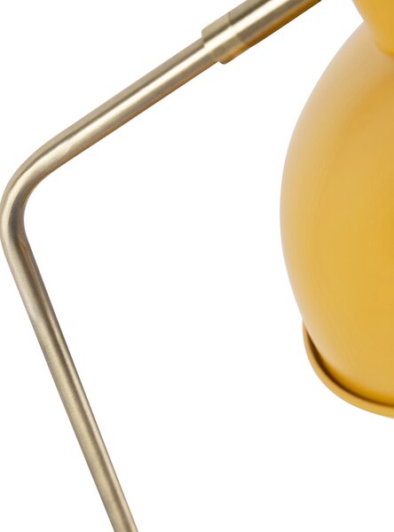 Lampă de masă retro galbenă cu bronz - Milou