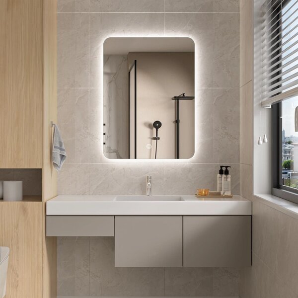 Erga Evelyn, oglinda LED 60x80cm, 2185 lm, 6500K, iluminare din spate, ERG-V01-119-6080-00