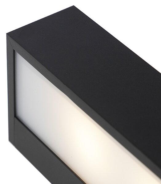 Lampa de perete de design dreptunghiulara neagra 35 cm - Houx