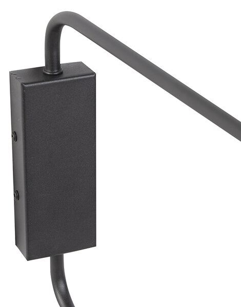 Lampă de perete modernă neagră cu 2 lumini reglabile - Lune