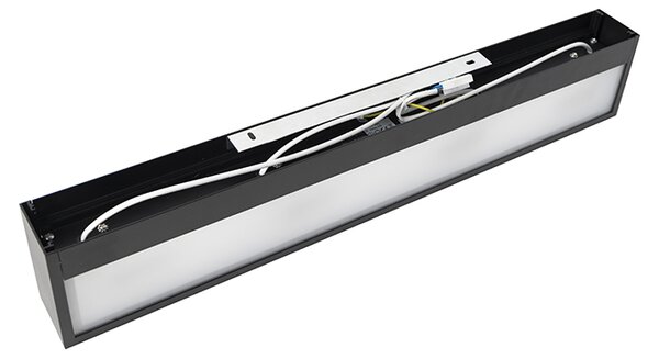 Aplică de perete alungită de design neagră 60 cm - Houx