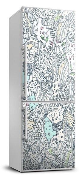 Autocolant frigider acasă model floral
