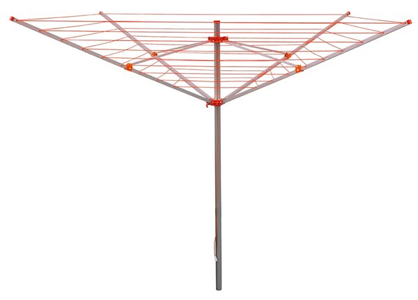Erga Garden 5000, uscător de rufe de grădină de sine stătător cu 4 brațe 200x200x195 cm, roșu-argintiu, ERG-SEP-10SUSOGRGAR50