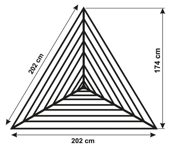 Erga Garden 4000, uscător de rufe de grădină de sine stătător cu 3 brațe 174x202x195 cm, albastru-argintiu, ERG-SEP-10SUSOGRGAR40