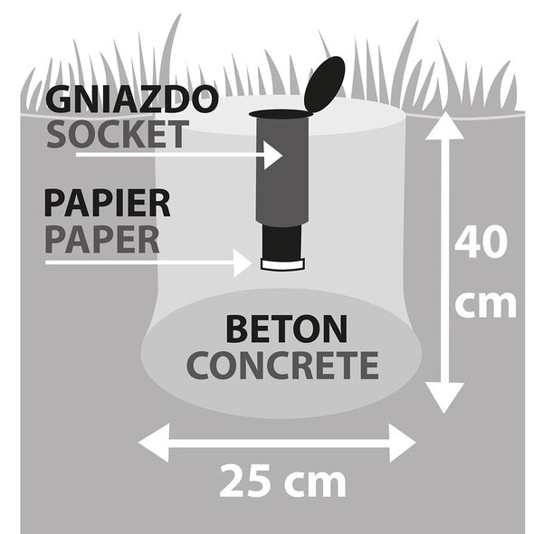 Erga Garden 5000, uscător de rufe de grădină de sine stătător cu 4 brațe 200x200x195 cm, roșu-argintiu, ERG-SEP-10SUSOGRGAR50