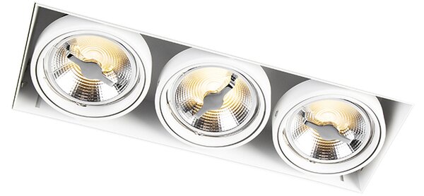 Spot integrat alb AR111 Trimless 3 lumini - Oneon
