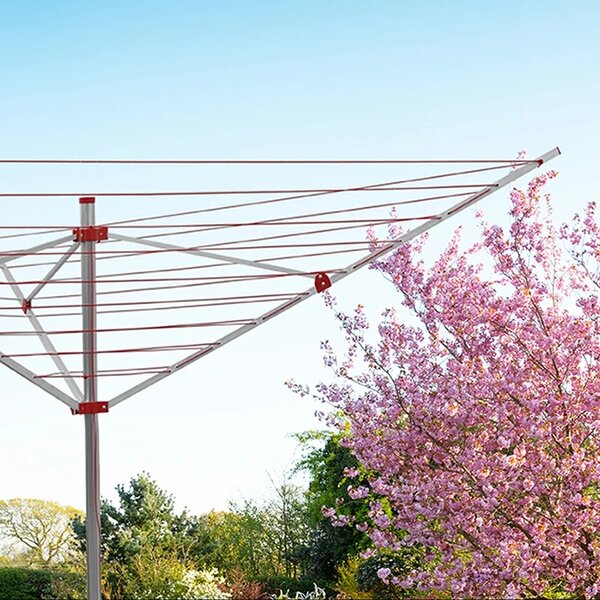 Erga Garden 4000, uscător de rufe de grădină de sine stătător cu 3 brațe 174x202x195 cm, albastru-argintiu, ERG-SEP-10SUSOGRGAR40