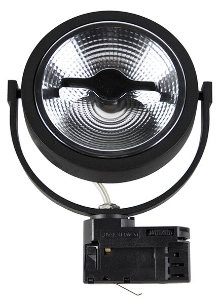 Spot LED pe șină trifazată negru 15W 2700K incl. AR111 - Expert
