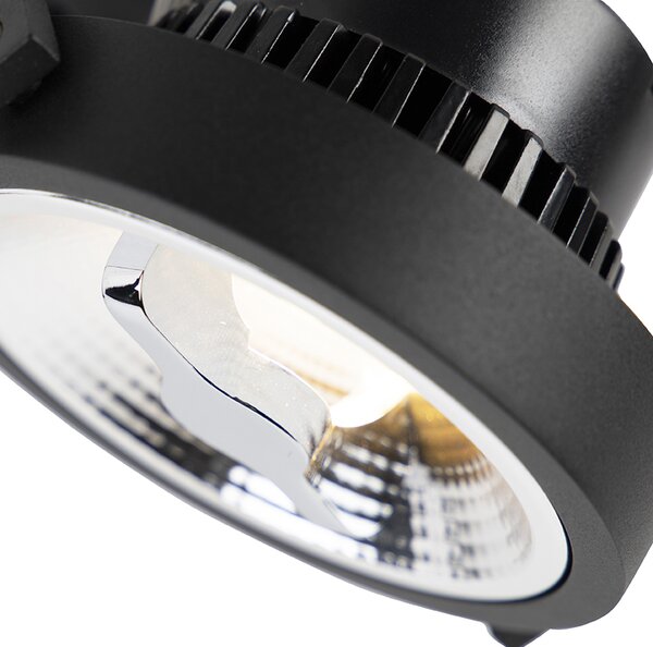 Spot LED pe șină trifazată negru 15W 2700K incl. AR111 - Expert