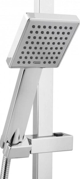 Erga Goba, set de dus cu robinet termostatic si cap de ploaie 25x25 cm, crom, ERG-YKA-BP.GOBA-THERM-25-CHR