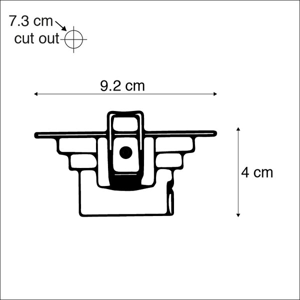Set de 3 spoturi îngropate negre inclusiv LED cu dimmer în 3 trepte - Miu