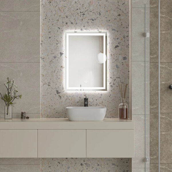 Erga Harper, oglinda LED 50x70cm, 1840 lm, 6500K, iluminare fata/spate, ERG-V01-113-5070-00