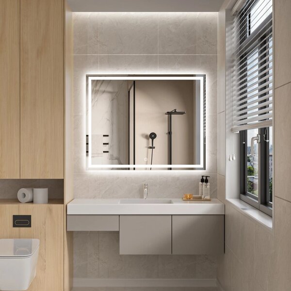 Erga Harper, oglinda LED 100x80cm, 2760 lm, 6500K, iluminare fata/spate, ERG-V01-113-1080-00