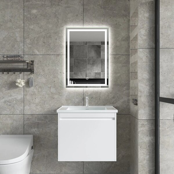 Erga Harper, oglinda LED 50x70cm, 1840 lm, 6500K, iluminare fata/spate, ERG-V01-113-5070-00