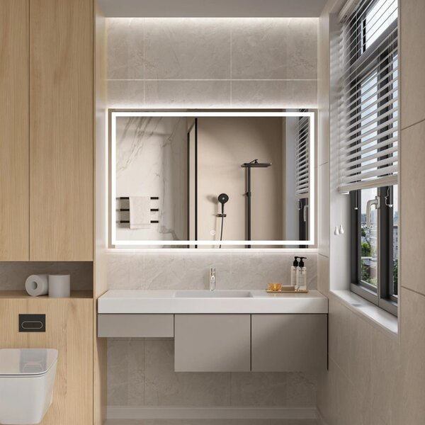Erga Harper, oglinda LED 120x80cm, 3105 lm, 6500K, iluminare fata/spate, ERG-V01-113-1280-00