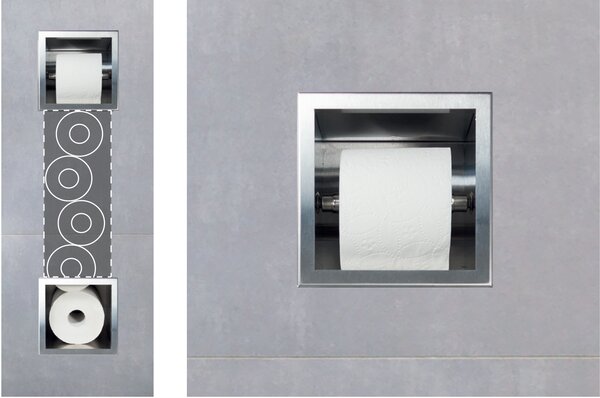 Balneo Wall-Box Paper Inox suport pentru hârtie igienică || PB-IN2