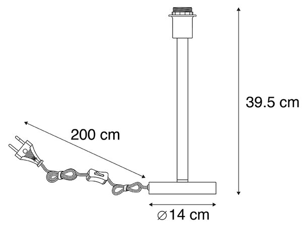 Lampă de masă modernă din oțel fără abajur - Simplo