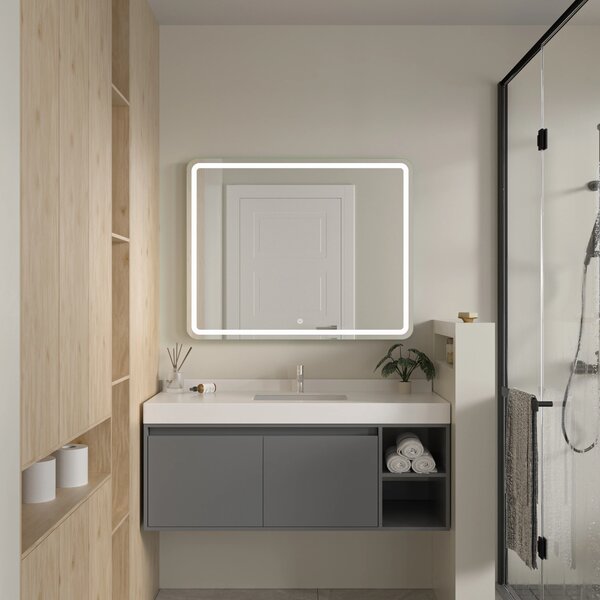 Erga Isabella, oglinda LED 100x80cm, 2760 lm, 6500K, iluminare fata/spate, ERG-V01-129-1080-00
