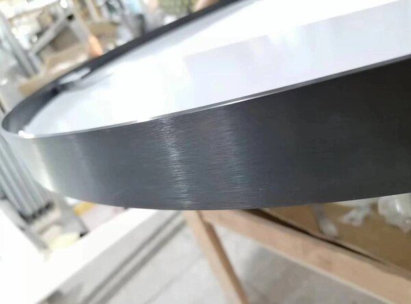 Erga Charlotte, oglinda rotunda cu LED 60cm, cadru metalic negru, 1380 lm, 6500K, iluminare laterala fata, ERG-V01-204-6060-BK