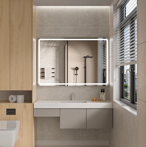 Erga Isabella, oglinda LED 120x80cm, 3105 lm, 6500K, iluminare fata/spate, ERG-V01-129-1280-00