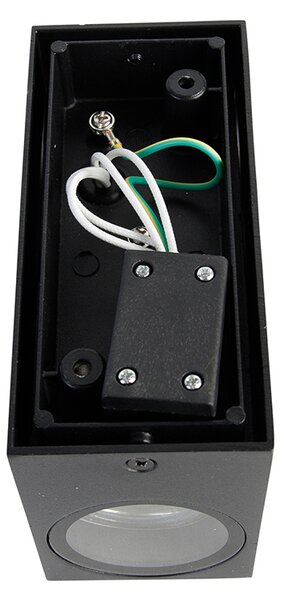 Set de 2 aplice moderne negre cu 2 lumini IP44 - Baleno