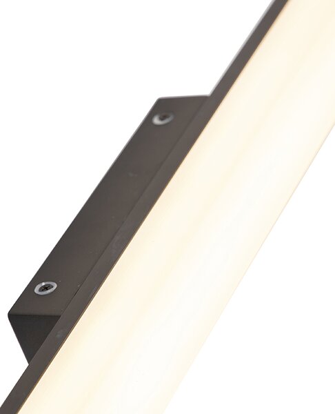 Lampă de perete modernă pentru baie neagră 62 cm IP44 - Cascada