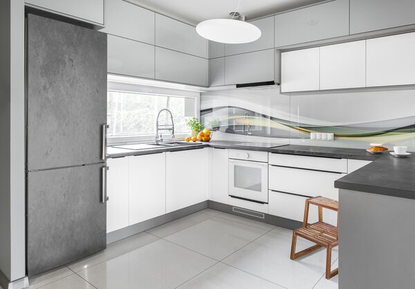 Autocolant pe frigider fundal de beton