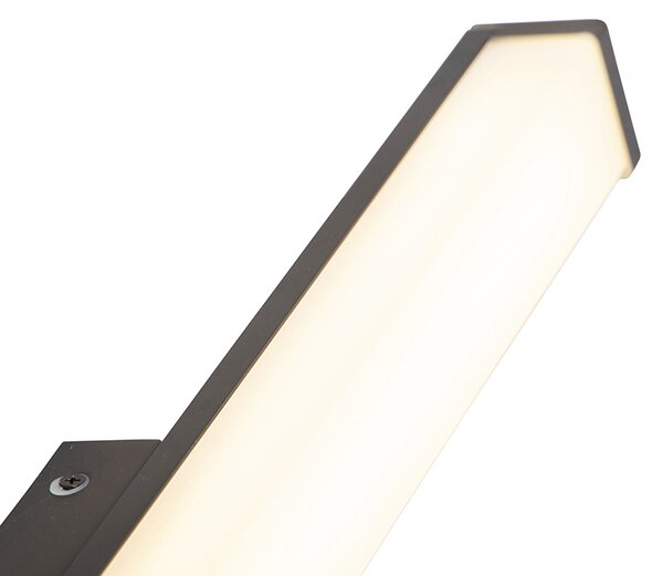 Lampă de perete modernă pentru baie neagră 62 cm IP44 - Cascada