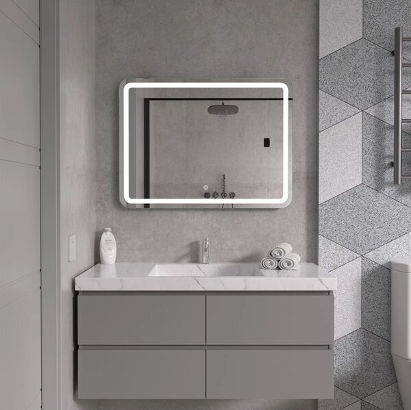Erga Isabella, oglinda LED 80x60cm, 2185 lm, 6500K, iluminare fata/spate, ERG-V01-129-8060-00