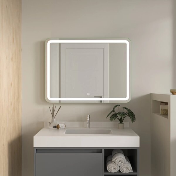 Erga Isabella, oglinda LED 80x60cm, 2185 lm, 6500K, iluminare fata/spate, ERG-V01-129-8060-00