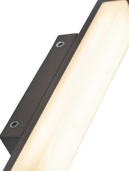 Aplică neagră 32 cm IP44 - Cascada